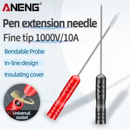 Aneng pt2003 caneta extensão agulha ponta 1 par ponta de sonda teste ponta fina 1000v/10a sonda dobrável acessórios destacáveis ferramenta testador - Image 1
