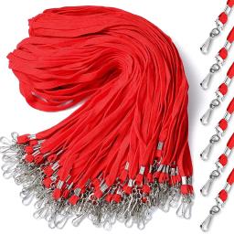 Corda de segurança do pescoço para o titular do cartão, crachá Keychain, ID Card Lanyards, preto, azul, vermelho, 50 pcs - Image 3