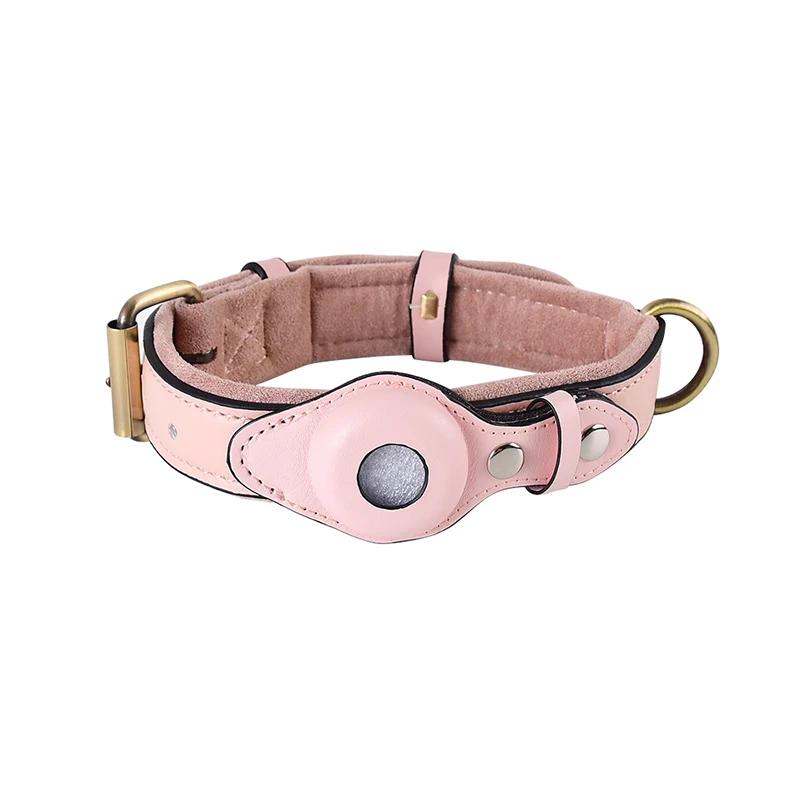 Airtags de couro Coleira de cão, Anti-Lost, localização ajustável Tracker, estojo protetor, gatos, cães, ao ar livre, Pet Shop - Image 1