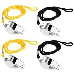 Apitos de árbitro de metal portátil com corda, apito esportivo extra alto, multiuso, futebol, futebol, basquete, treinamento - Image 1