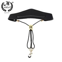 M MBAT-Couro ajustável Arnês Saxofone, Ombro Strap Belt, Sax Correias do pescoço com fecho de gancho, peças saxofone, alta qualidade - Image 6