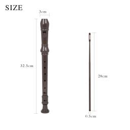 Clarinete Longo com Bastão de Limpeza, Flauta Vertical, Instrumento Musical, Música, Educação Infantil, Iniciante, J32 ABS, 8 Buracos - Image 6