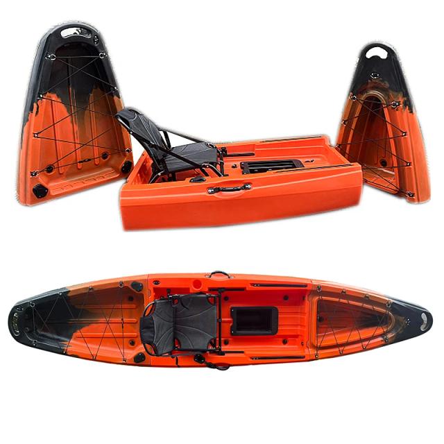 Caiaque Modular para Pesca Oceânica: Ideal para Esportes Aquáticos em Três Seções