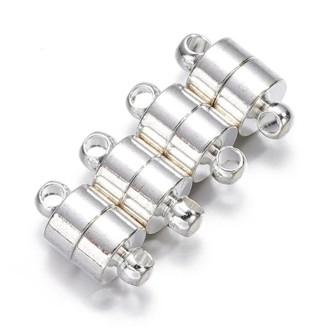 Fechos Magnéticos em Prata e Ouro para Joias DIY - 5 Conjuntos de 6mm para Pulseiras e Colares