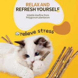 Cat Molar Self-Healing Chew Product, Catnip, Todo Natural, Aliviar o Tédio, Creme dental, Dentes Snack, Pet, 1, 2, 3Pcs Sticks por caixa - Image 3