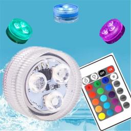 Luzes subaquáticas da piscina com controle remoto, 3LED, submersível, cor mudando, lâmpada da noite - Image 4