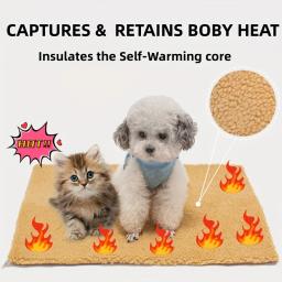 Cobertor para animais auto-aquecido com corpo térmico, Almofada quente para cães e gatos, Cobertor lavável para cachorro, Núcleo refletor de calor - Image 1