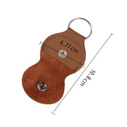 Suporte de palheta de guitarra de couro genuíno, de alta qualidade, bolsa, chaveiro, acessórios de guitarra - Image 4