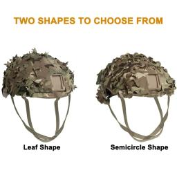 3D Camo Airsoft Capacete Capa, Corte a Laser, Forma de Folha, Malha, Capacete, Paintball, Paraquedista, Caça, Airsoft, Capacete Acessórios - Image 6