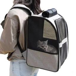 Grande espaço respirável pet mochila, saco de viagem portátil, gato, transporte cão pequeno, pet fornecimentos - Image 1