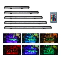 LED Aquarium Light para Fish Tank, luz submersível, bolha de ar aquático, lâmpada de oxigênio, frete grátis, 12-46cm, 5050 RGB, EU, EU Plug - Image 1