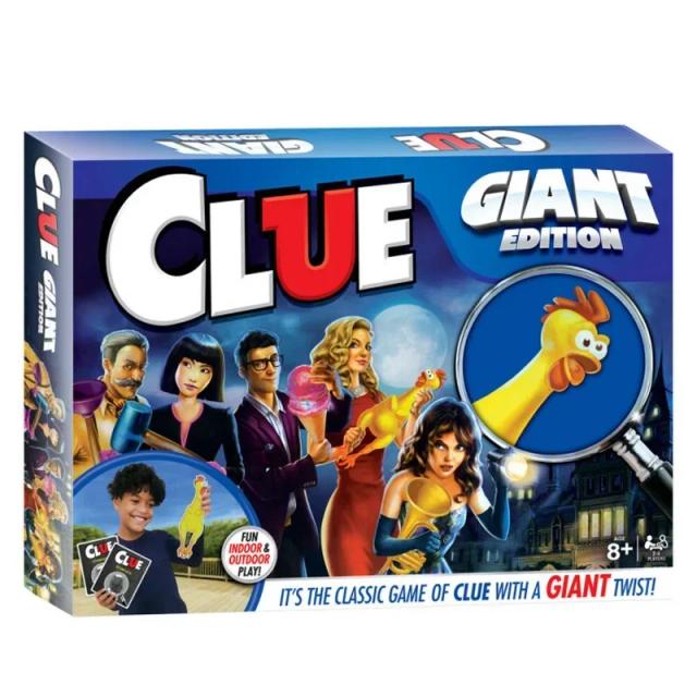 Jogo de Tabuleiro Gigante Spin Master Clue: Clássico de Mistério para Festas