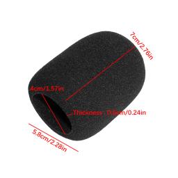 Tampa do microfone de alta densidade, espuma do pára-brisas do Mic para a maioria dos microfones padrão, 6pcs - Image 6