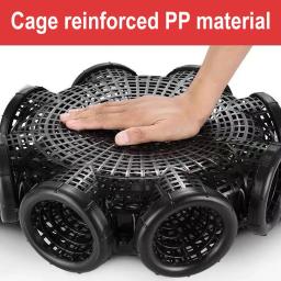 Black Fish Net gaiola para pesca, arrastão, Finless Eel, Loach Trap, Plastic Pot, Mud Container, armadilhas de pesca, 1Pc - Image 5