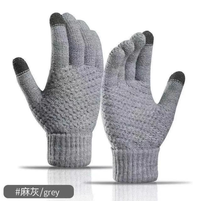 Luvas de Lã para Ciclismo e Condução com Tela de Toque para Homens e Mulheres - Tamanho Único