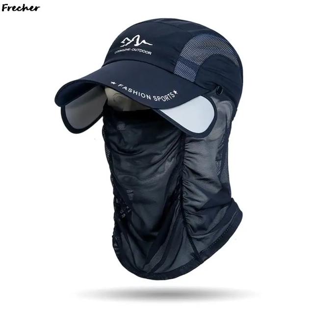 Chapéu Unisex de Sol em Mesh Respirável para Atividades ao Ar Livre como Caminhadas, Pesca e Ciclismo com Viseira Protetora