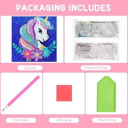 DIY Diamond Art Dots Kits de pintura para crianças, artesanato animal para meninas e meninos, 5D Diamond Gem, pintura por número, presentes de aniversário, brinquedos - Image 2