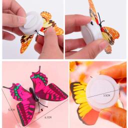 3D Pasteable Butterfly Night Lights, Lâmpadas LED Adesivo de Parede, Criativo DIY, Luz Decorativa, Decoração de Casa, 1-4 Pcs - Image 6
