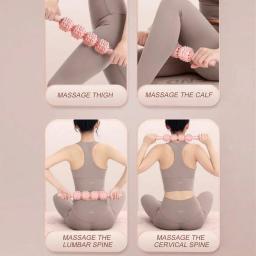 Vara de massagem rolo bezerro massagem muscular rolo cervical pescoço ombro volta muscular relaxante yoga lobo dentes vara - Image 5