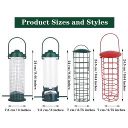 Alimentador tubo pássaro pendurado suporte sebo metal dispensador sementes pássaro alimentadores frutas da - Image 6