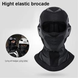 Esportes térmica ciclismo boné quente máscara facial da motocicleta balaclava à prova de vento esqui pesca correndo tricô chapéu chapelaria - Image 2