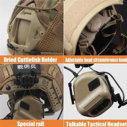 Conjunto de capacete tático de airsoft com capacete rápido balaclava máscara de malha de aço capacete tático capacete óculos de visão noturna montagem L4G24 - Image 6