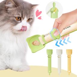 Orelhas De Gato Tira Espremer Colher, Líquido Snack Alimentação, Espremedor De Alimentos, Nenhum Resíduo, Pet Shop - Image 1