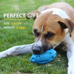 Brinquedos para cães rugby resistência mordida de borracha do cão mastigar molar limpeza dentes jogo de treinamento interativo pet puppy ball brinquedo suprimentos - Image 1