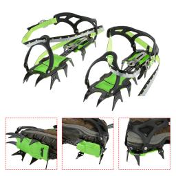 Manganês Aço Escalada Engrenagem Crampons, Ice Grippers, Dispositivo de Tração, Montanhismo, Glacier Travel, 14 Crampons Ponto - Image 4