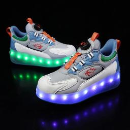 Patins de couro para estudantes, calçados esportivos com fivela rotativa, alta qualidade, 4 rodas, tamanho 29-41, 2022, alta qualidade - Image 3