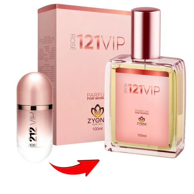 Perfume Feminino Zyone 121 VIp Rosé Fixação de Até 24horas
