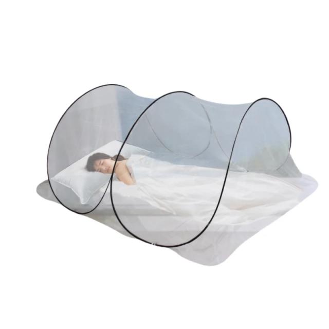 Rede Anti-Mosquito Dobrável para Acampamento - Tenda Portátil de Malha para Casal e Solteiro, Ideal para Viagens e Aventura