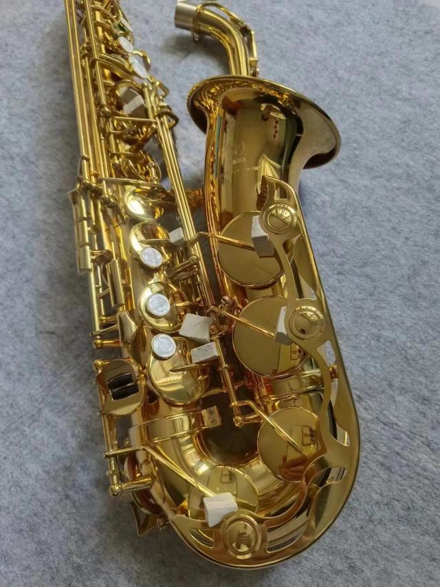 Saxofone Alto Banhado a Ouro YAS-280 - Instrumento Musical Profissional de Eletroforese Plana, Novo do Japão