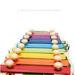1 caixa de desenhos animados serinette crianças brinquedos infantis de madeira mão bater piano xilofone crianças - Image 3
