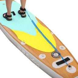 4 Pés Enrolado Prancha Leash Surf Stand UP Paddle Board Ankle Leash Sup Board Pé Leg Rope Prancha Raft Kayak Rope - Image 4