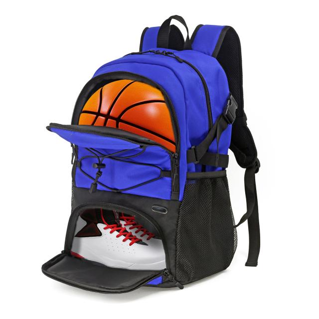Mochila Esportiva Multifuncional com Compartimento para Bola Ideal para Basquete, Futebol, Voleibol, Natação, Ginásio e Viagens com Sapatos Grandes
