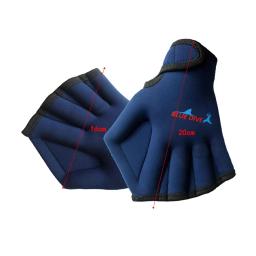 Luvas de natação webbed paddle durável leve anti deslizamento luvas de natação para aeróbica aquática mergulho fitness aquático rafting crianças - Image 5