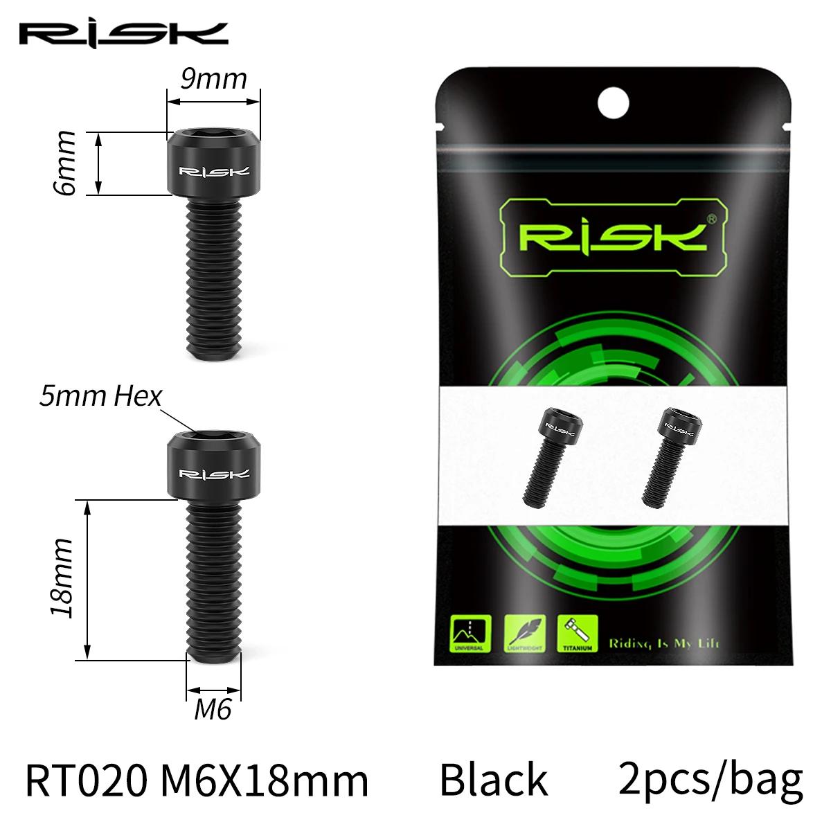 Risco 2 pc/set m6 * 18mm parafusos de fixação do braço da manivela mountain road bicicleta roda dentada braço parafusos fixos liga titânio acessórios parafuso da bicicleta - Image 1