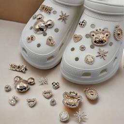 Conjunto de fivela de sapato strass para mulheres, encantos, jóias DIY, acessórios de luxo, favor festa - Image 1