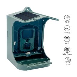 Câmera alimentadora de pássaros inteligente alimentada por energia solar, 1080p, sem fio, wi-fi, à prova d'água, caça, trilha - Image 6