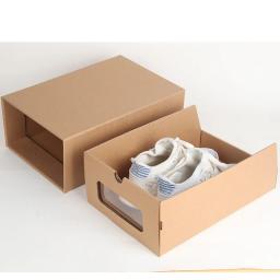 Caixa de armazenamento de papel kraft caixa de armazenamento de armazenamento de gaveta de armazenamento de armazenamento de vestuário caixa de armazenamento e classificação - Image 5