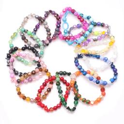 Contas de vidro estilo misto para fazer jóias, contas coloridas para pulseira e colar, suprimentos DIY artesanais, 12 cores, 50g por saco - Image 2