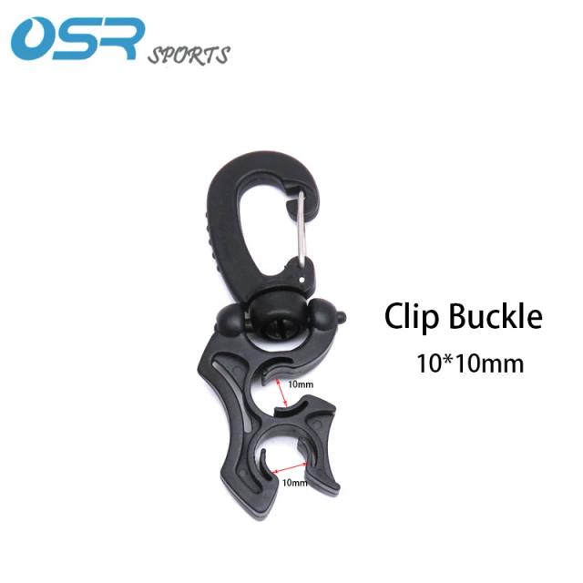 Regulador de Mergulho Completo com Fivela e Mangueira Dupla BCD - Acessórios para Snorkeling 10x10mm e Gancho 10x6mm