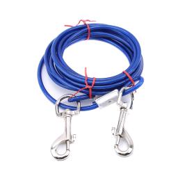 Durável Double-End Dog Leash Cabo, Fio de Aço, Corda Cadeia, cabeças duplas, Metal Ganchos, Pet fornecimentos, de alta qualidade, 5mm * 3m - Image 3
