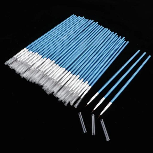 Kits de 100 Pincéis de Pintura em Miniatura para Detalhes Finos e Artesanato