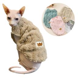 Soft Cozy Warm Fleece Sphynx Costume para Animais De Estimação, Roupa De Gato, Camisola De Cachorro, Casaco De Cachorro, Roupas De Cachorros Pequenos, Outono e Inverno - Image 1