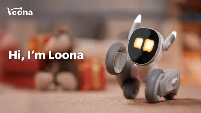 Loona inteligente ai robô para animais de estimação com controle de gestos comando de voz monitoramento remoto inteligente loona cão de estimação conjunto completo com carregador