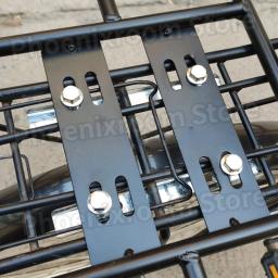 Suporte de bagagem traseiro bicicleta elétrica, bicicleta alongada e alargada extensão prateleira traseira, suporte de metal fixo, 40 cm, 45 cm, 50 cm, 53cm - Image 3