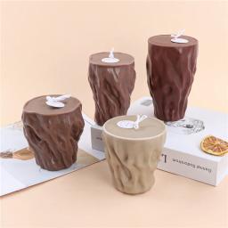 Árvore coto forma molde de vela silicone 3d artesanal artesanato aromaterapia vela soja cera molde artesanato presente que faz suprimentos - Image 1