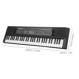 Teclado eletrônico digital com 61 teclas, piano elétrico multifuncional para estudante de piano com microfone e instrumento musical - Image 4